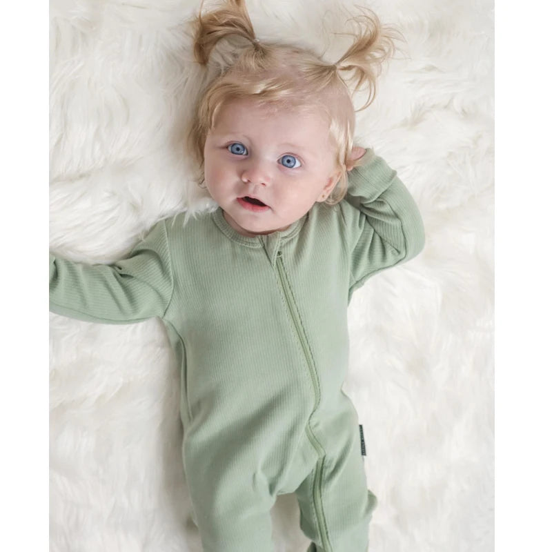 Baby Pastel Zip Footie Pajamas, Unisex