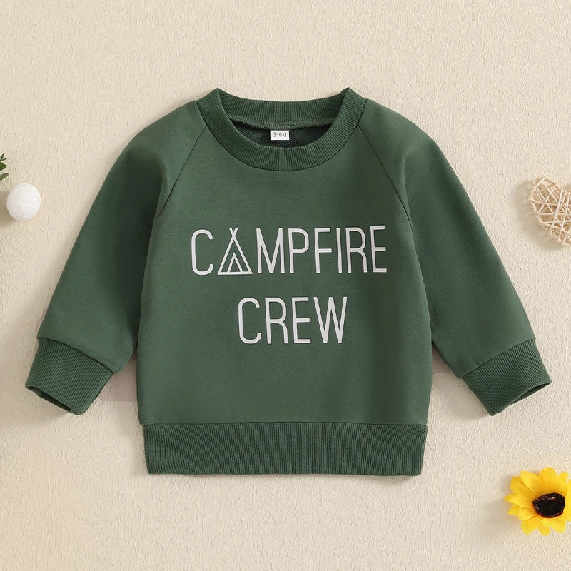 Campfire Crew Print Sweatshirt, Unisex