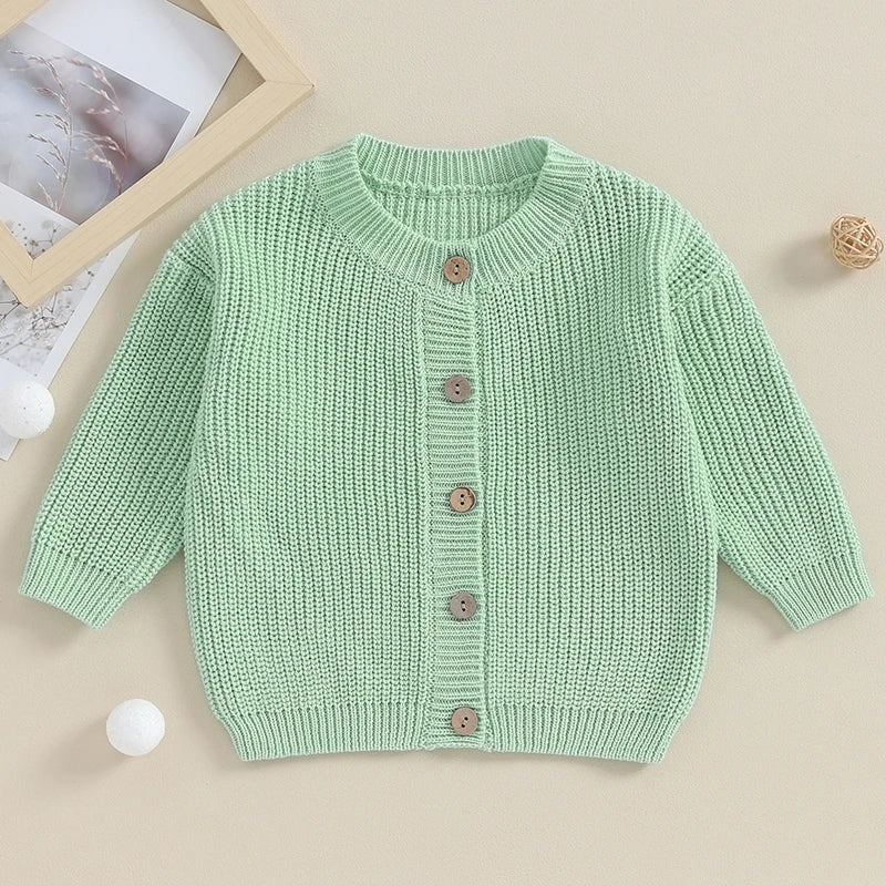 Buttoned Knit Sweater Cardigan, Unisex