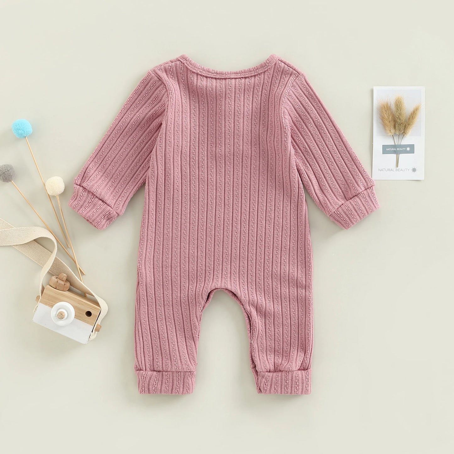 Two-Button Romper Jumpsuit, Unisex