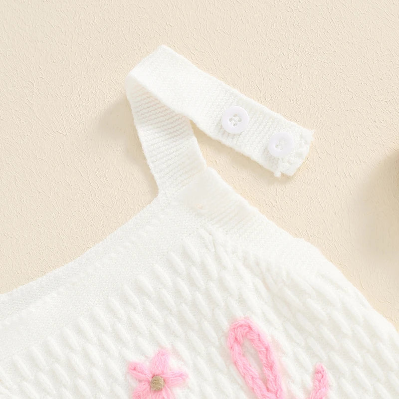 Girls Knit Embroidered Lil Sis Onesie