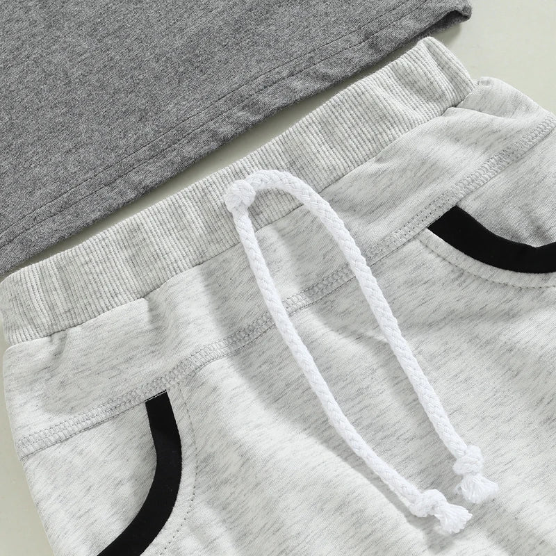 Boys Lover Boy Print Shirt Jogger Set