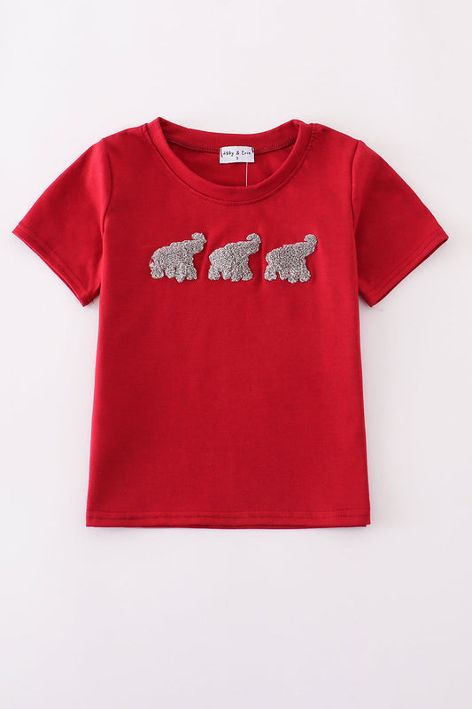 Boys Alabama Elephant French Knot Top