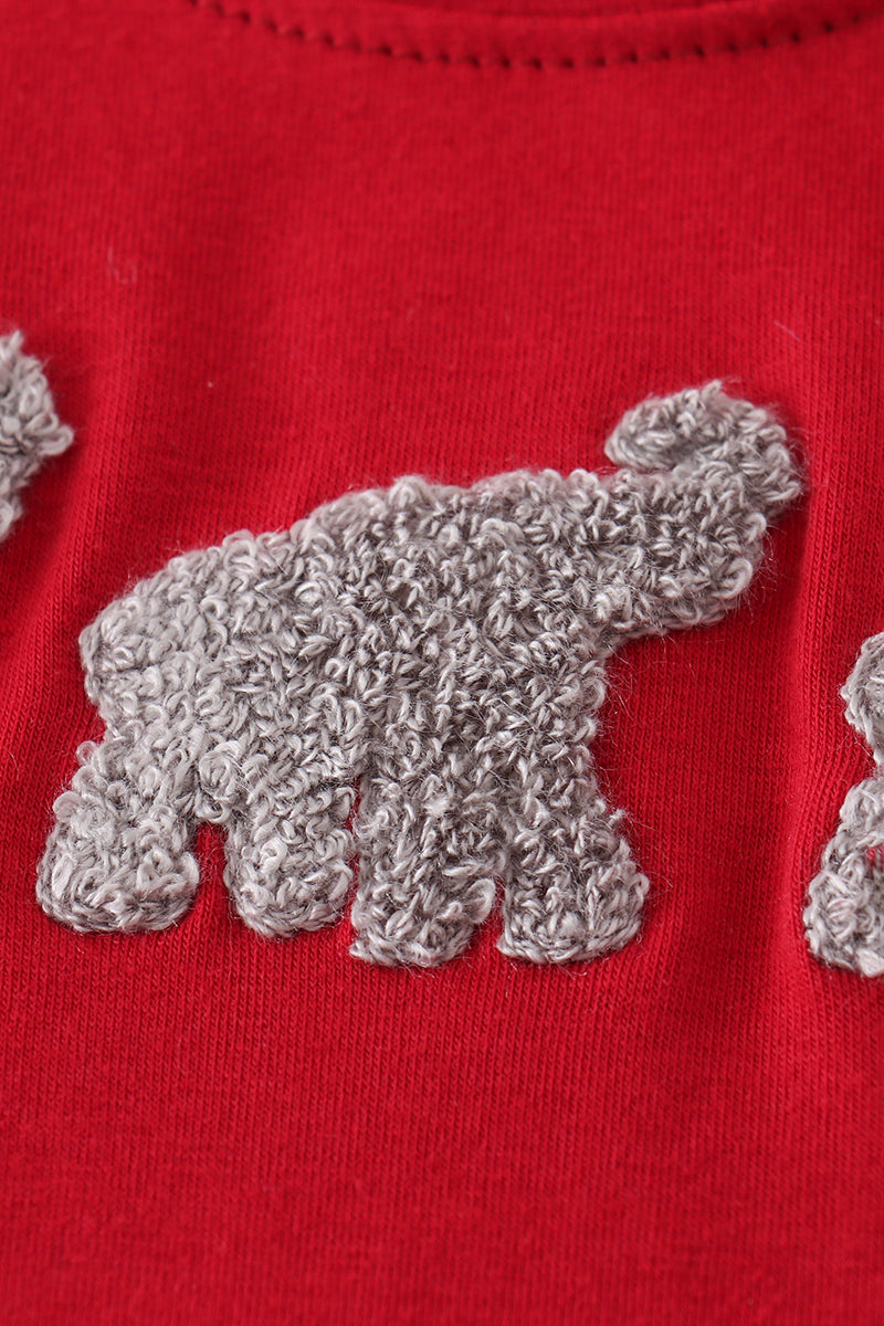 Boys Alabama Elephant French Knot Top