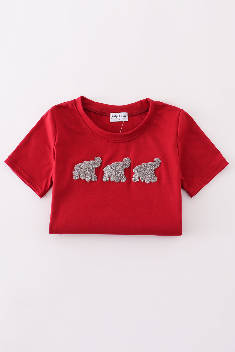 Boys Alabama Elephant French Knot Top
