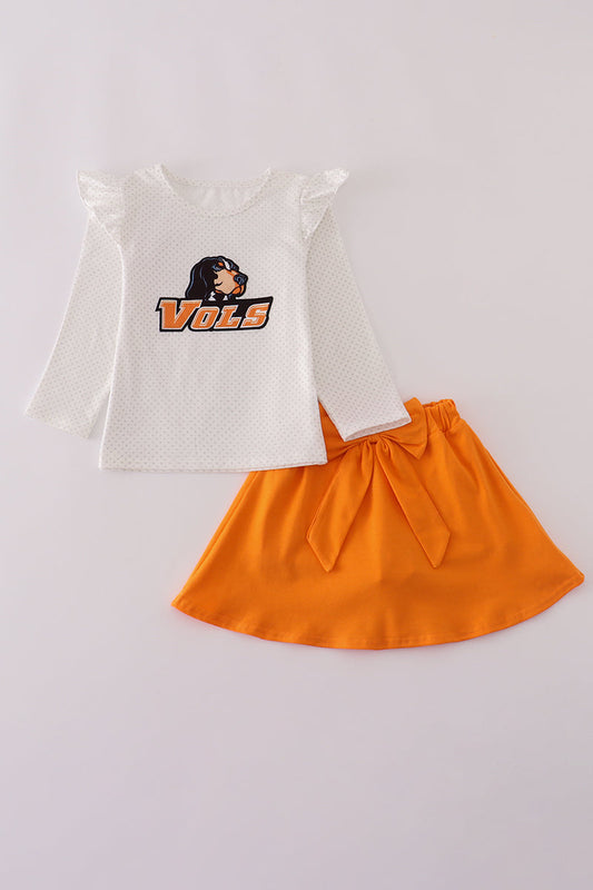 Girls Tennessee Appliqué Bow Skort Set