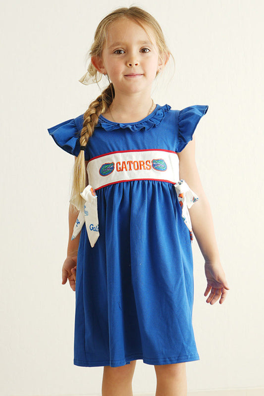 Blue Florida Gators Embroidered Dress