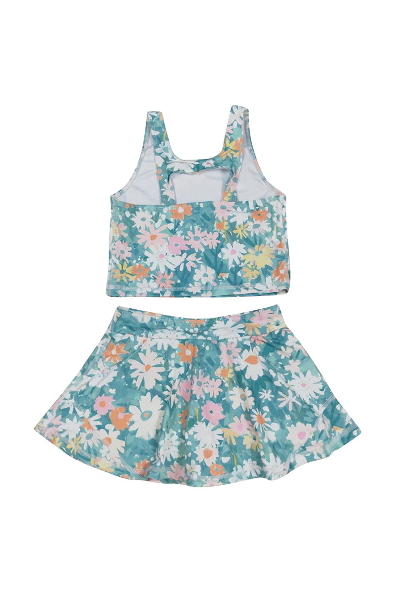 Girls Daisy Meadow Print Girl 2pc Swimsuit