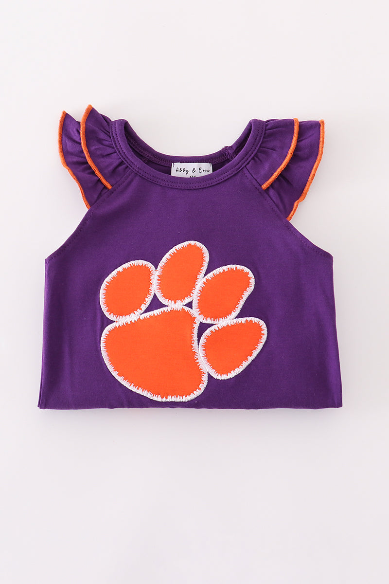 Girls I Love Clemson Appliqué Ruffle Bubble