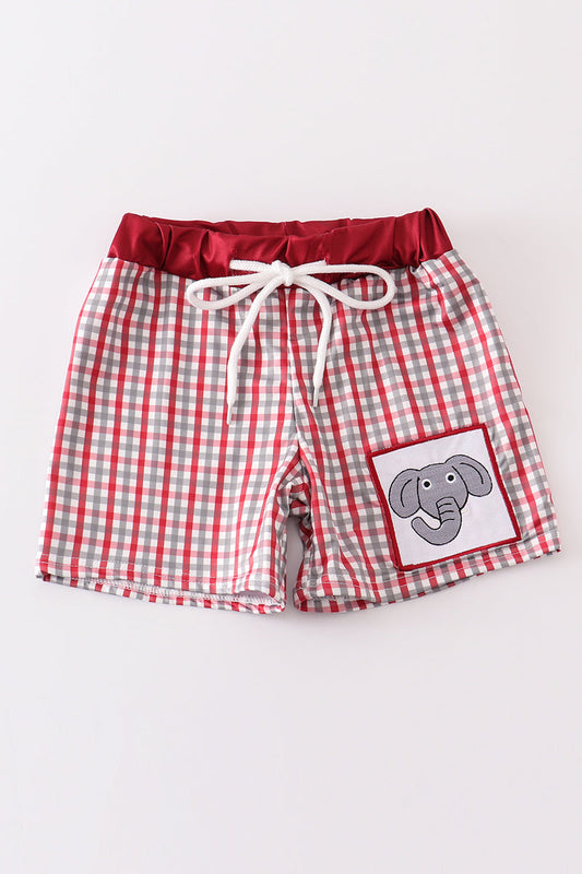 Boys Alabama Elephant Embroidered Swim Trunks