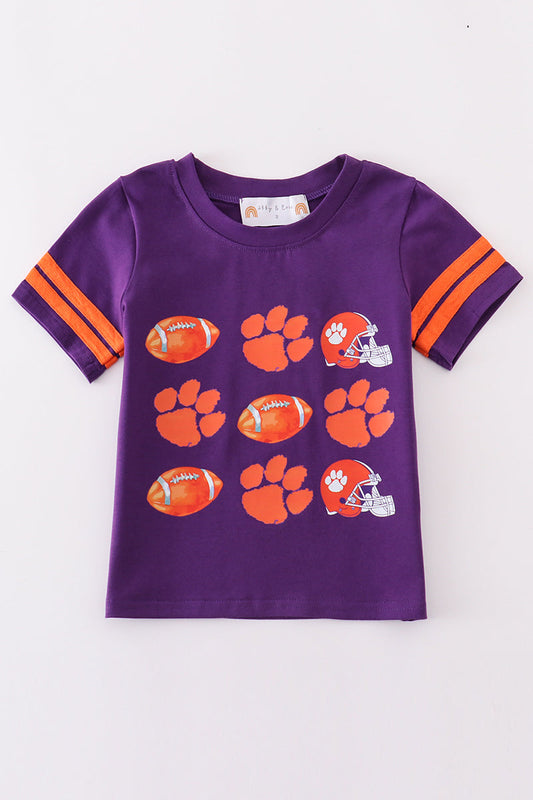 Boys Clemson Football Short Sleeved Tee