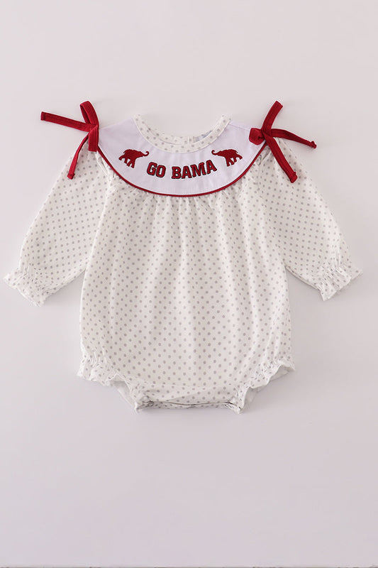 Girls Go Bama Embroidered Bubble