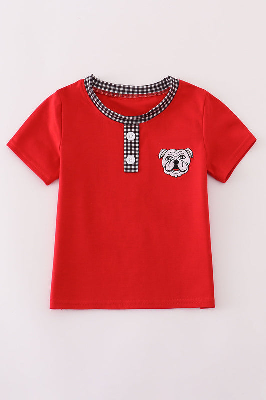 Boys Georgia Bulldogs Embroidered Top