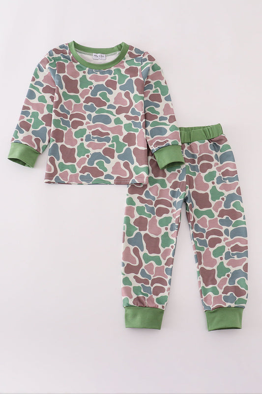 Boys Camouflage Print Pants Set