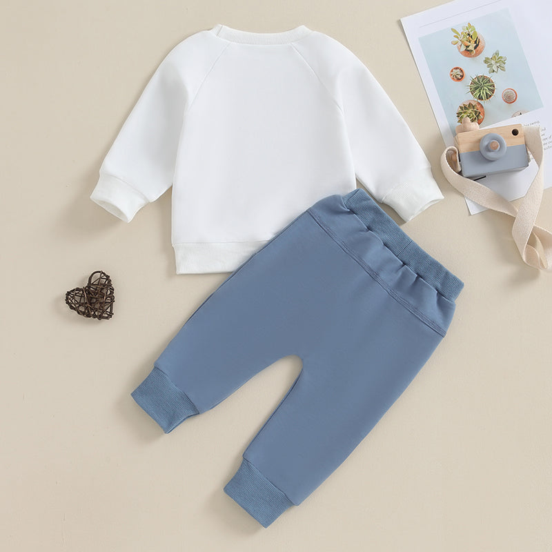 V-Stitch Sweatshirt Pocket Pant Set, Unisex