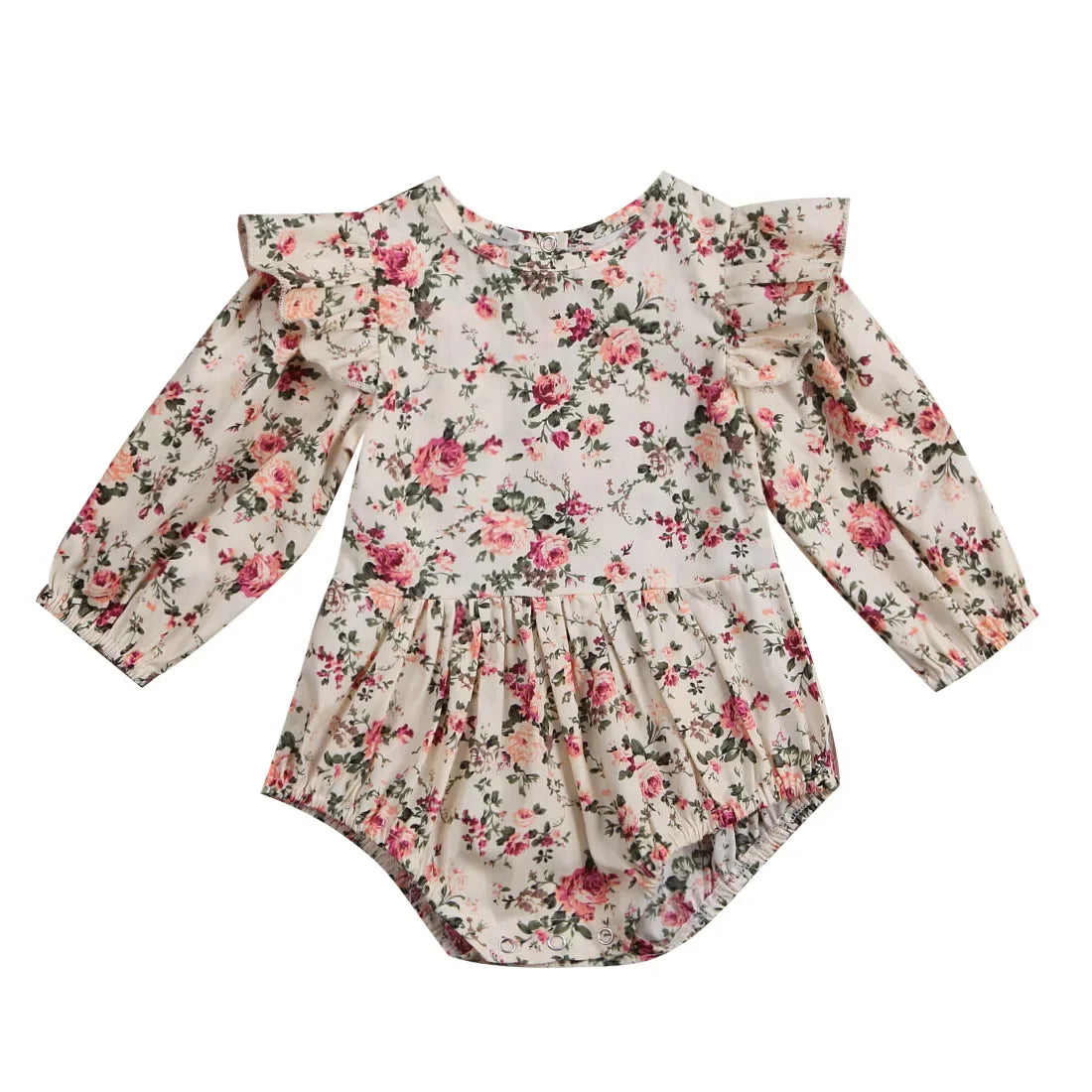 Girls Flying Sleeve Floral Dress