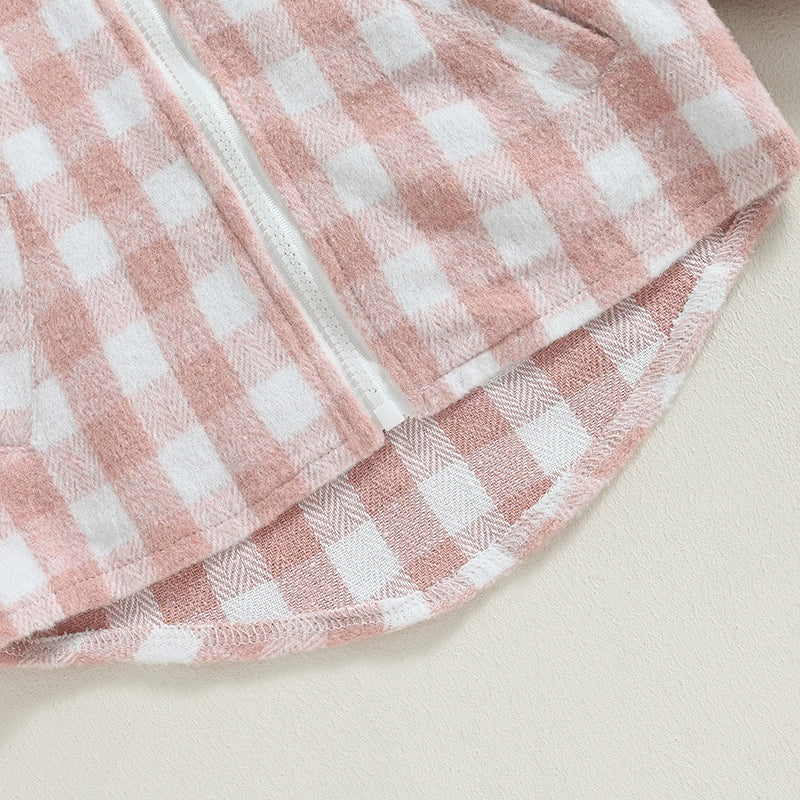 Plaid Hooded Zip Jacket, Unisex