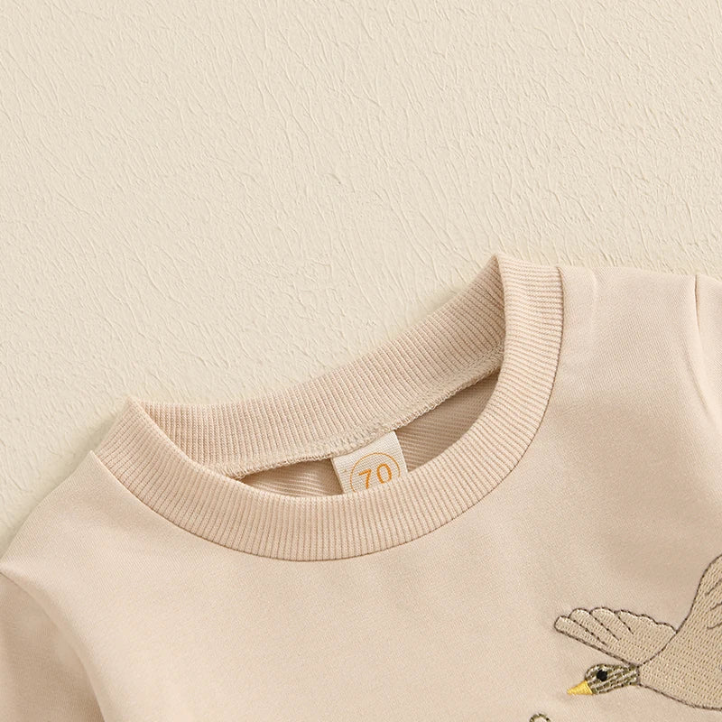 Boys Embroidered Daddy's Hunting Buddy Sweatshirt Pant Set