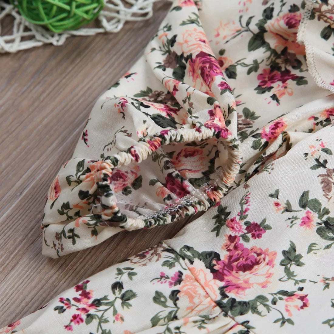 Girls Flying Sleeve Floral Dress
