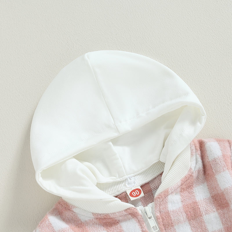 Plaid Hooded Zip Jacket, Unisex